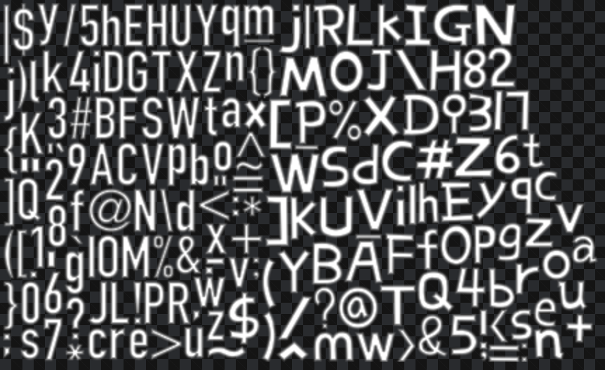 An atlas packed from two bitmap fonts